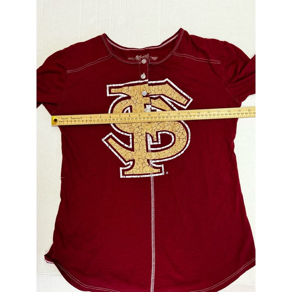 Retro Brand Women's Florida State Button Jersey Long Sleeve Size L Garnett - Picture 4 of 7